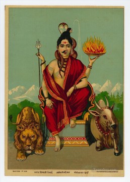Ardhanarishvara Indian Oil Paintings